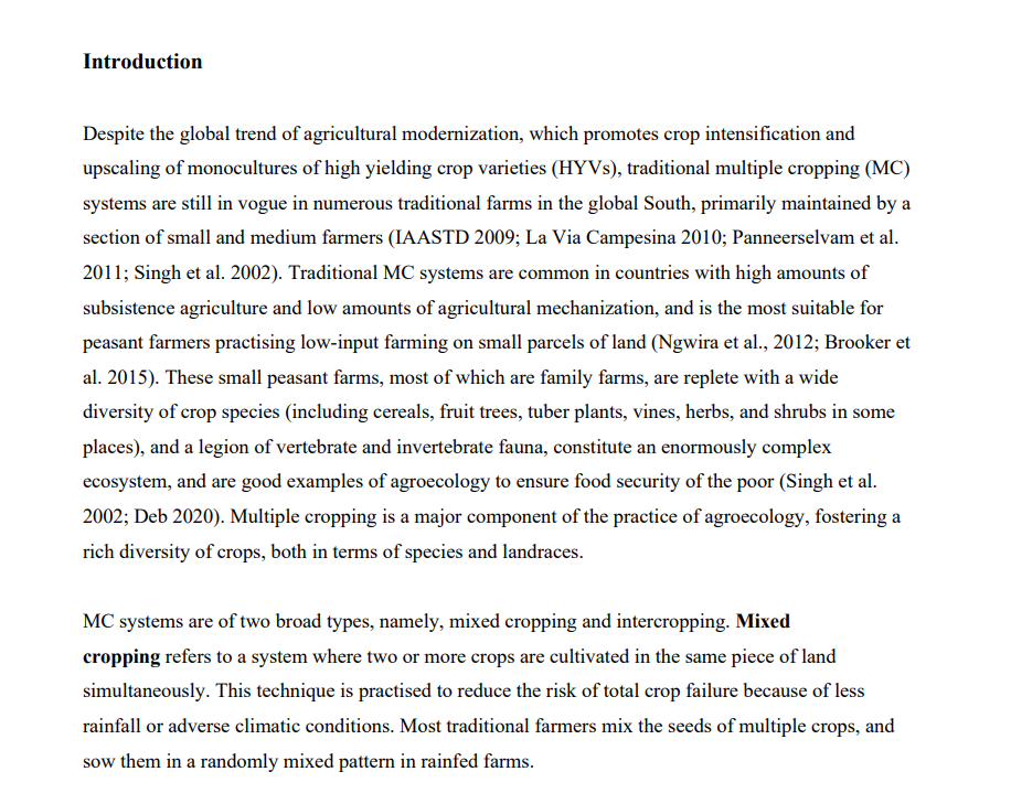 Productive-Efficiency-of-Traditional-Multiple-Cropping-Systems-Compared-to-Monocultures-of-Seven-Crop-Species-A-Benchmark-Study-1